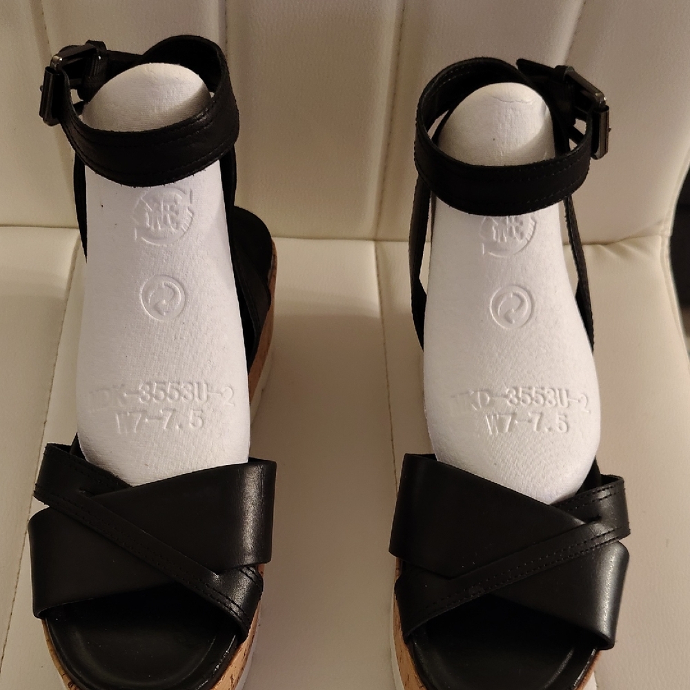 Franco Sarto Black Strappy Sandals